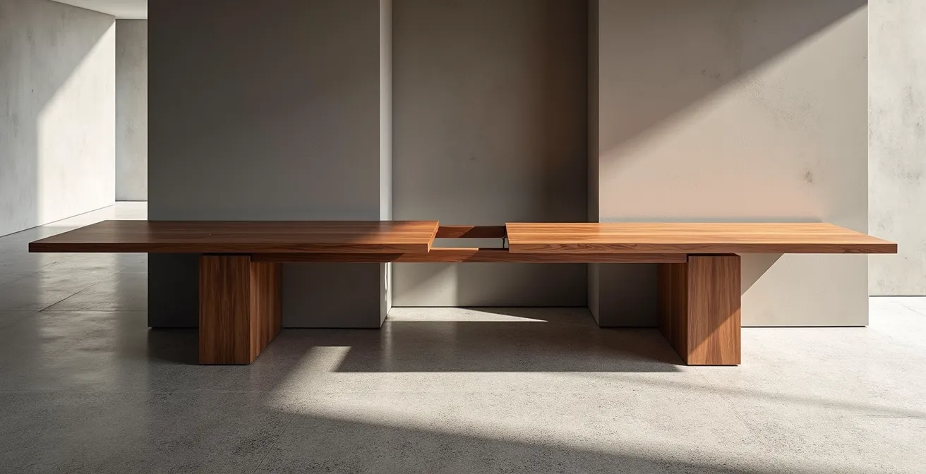 Consolle allungabile italiana che si trasforma in tavolo da pranzo per 8 persone