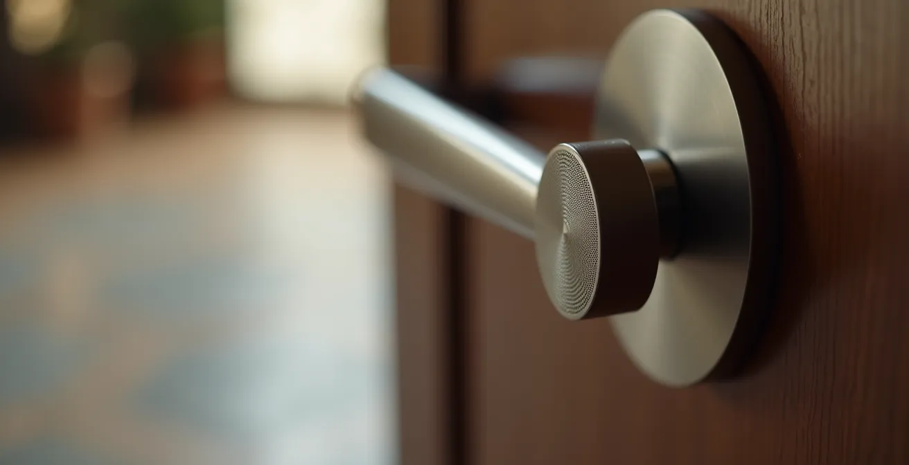 Tag NFC posizionato vicino alla porta d'ingresso italiana