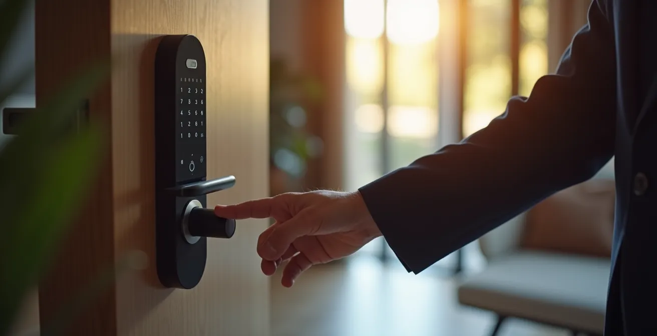 Sistema di controllo domotico integrato con porta blindata intelligente