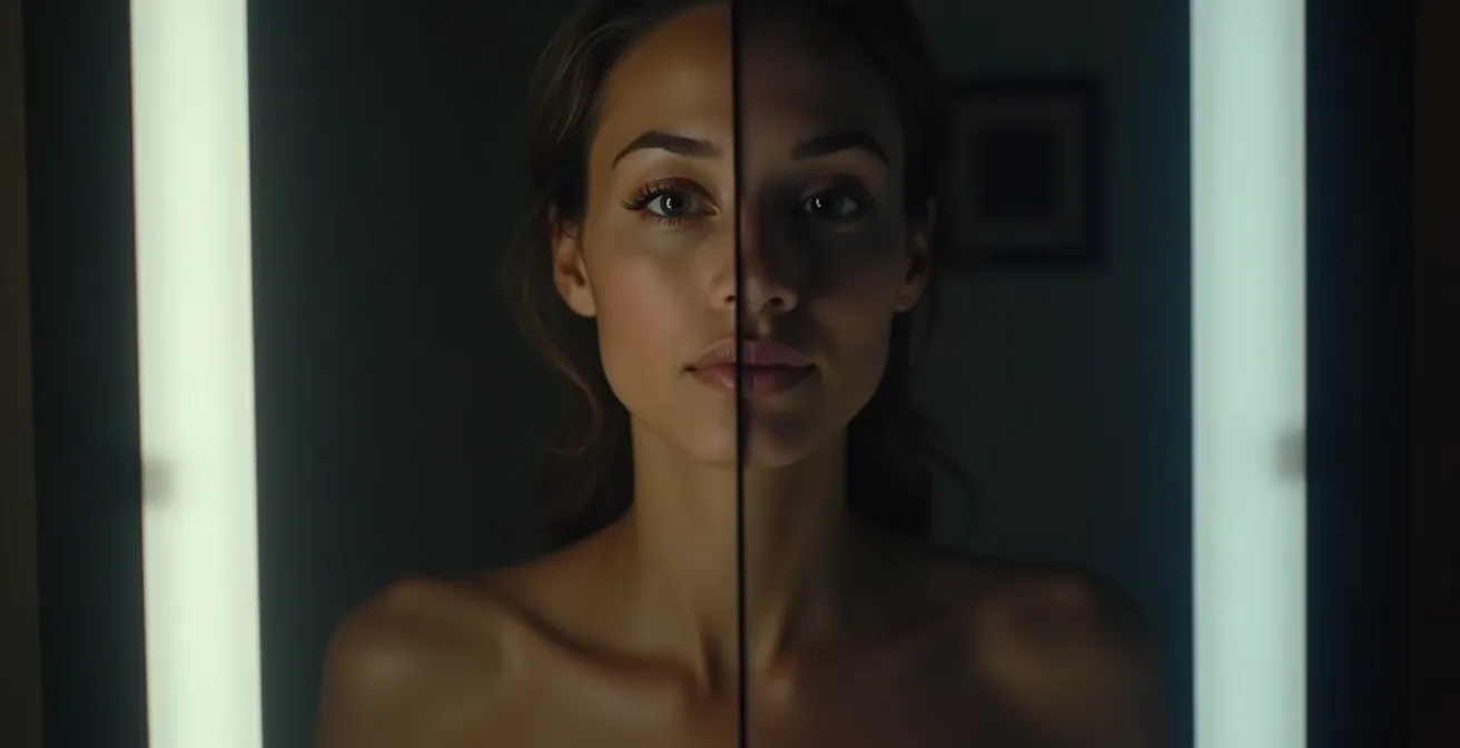 Confronto tra specchio con luce frontale e retroilluminata nel bagno